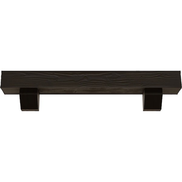 Kit W/ Ashford Corbels, NaturaL Ash, 4H X 4D X 36W Sandblasted Faux Wood Fireplace ManteL